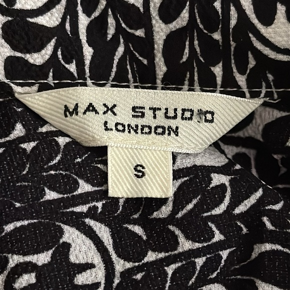 MAX STUDIO LONDON Black White Tierred Maxi Dress Size S Party Work‎ Vacation - Picture 7 of 9